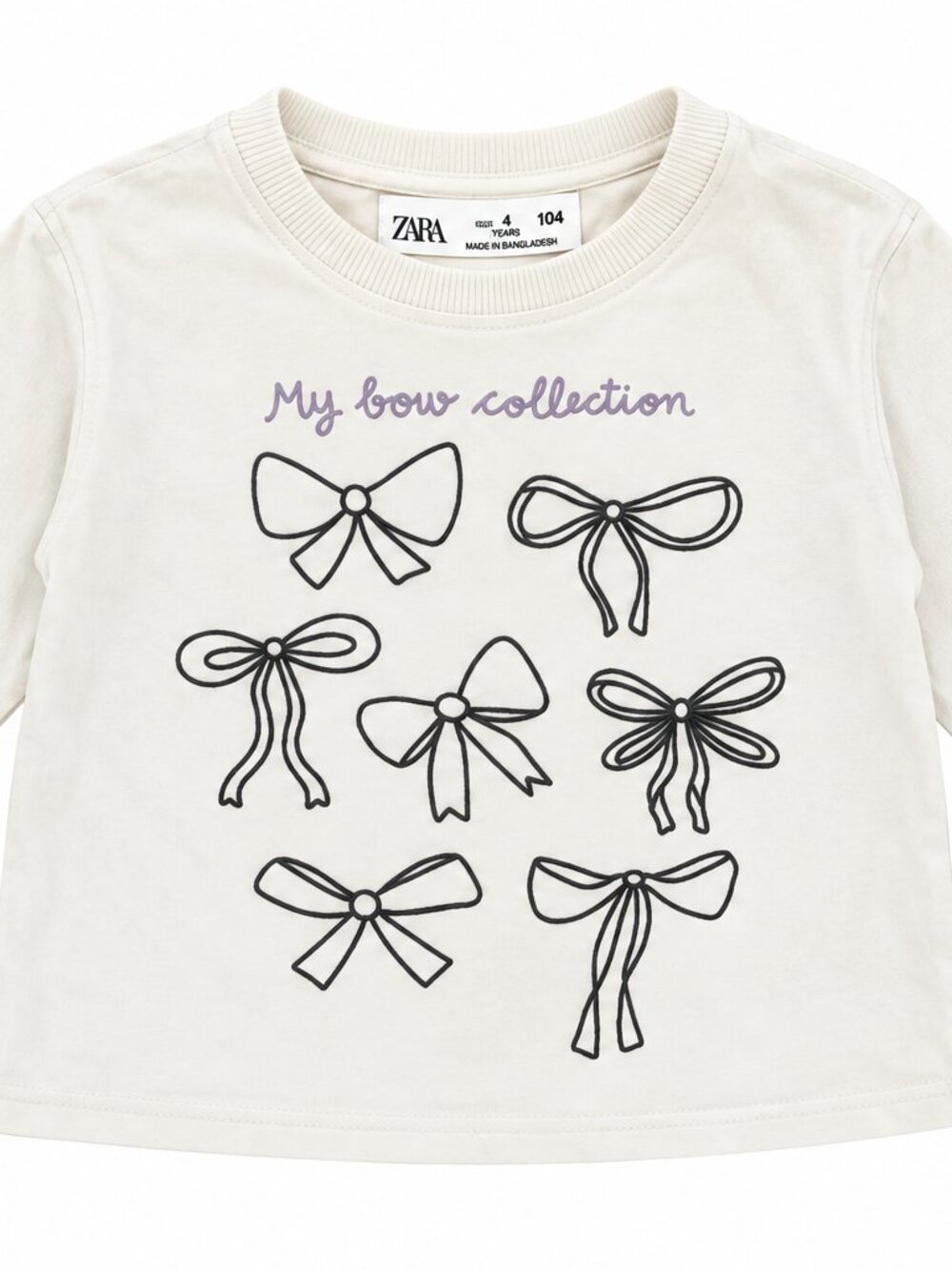 Zara Girls “My Bow Collection” Long Sleeve Top – Size 4Y (104)